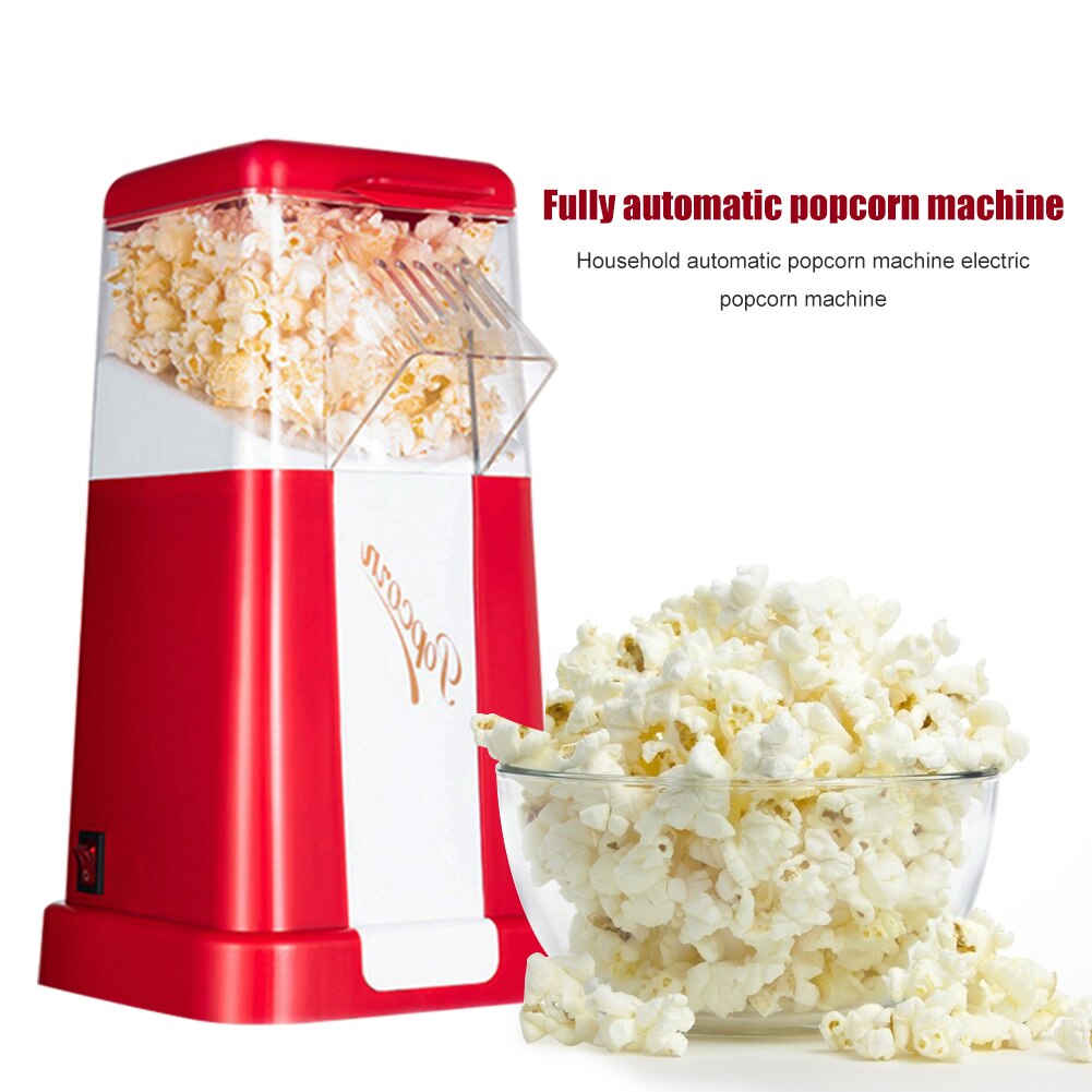 Electric Corn Popcorn Maker Household Automatic Air Popcorn Making Machine DIY Corn Popper Children