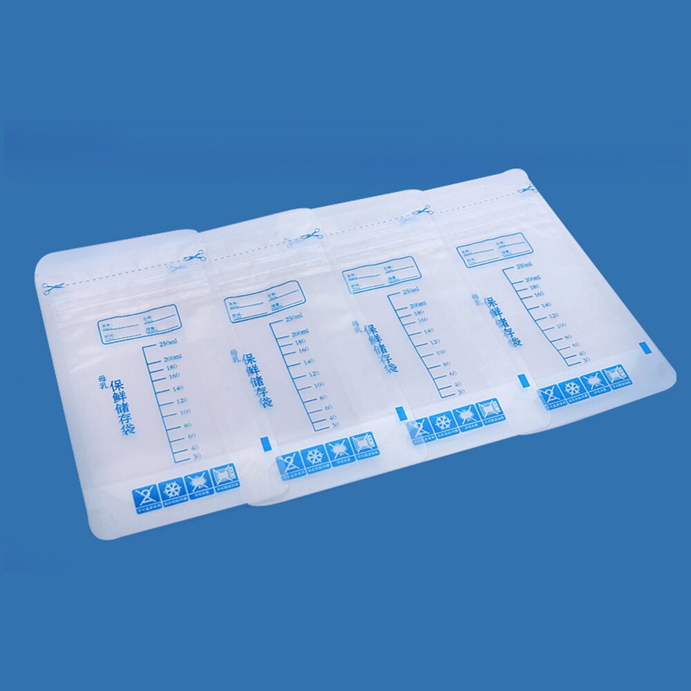 30Pcs Melk Diepvrieszakjes 250M Moeder Melk Babyvoeding Opslag Moedermelk Opbergtas Bpa Gratis Baby Veilig feeding Tassen Voeden