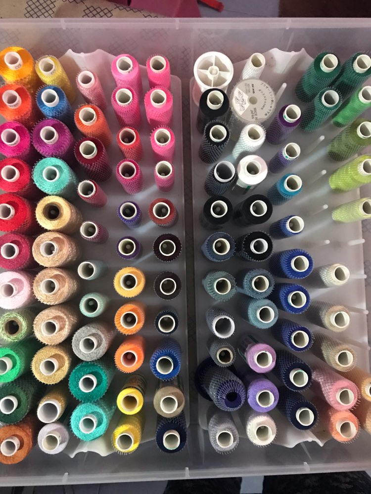 Simthread 50 pieces Embroidery Thread Net 12cm long Spool Socks Prevents Unwinding Perfect for Small / Large Cones