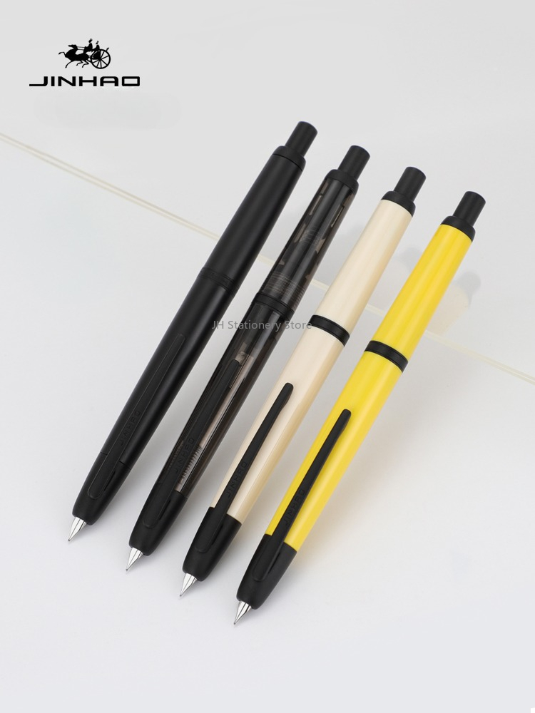 JINHAO 20 pluma estilográfica pluma de tinta de lujo F EF Nib escritura caligrafía bolígrafos útiles escolares papelería PK MAJOHN A1 10