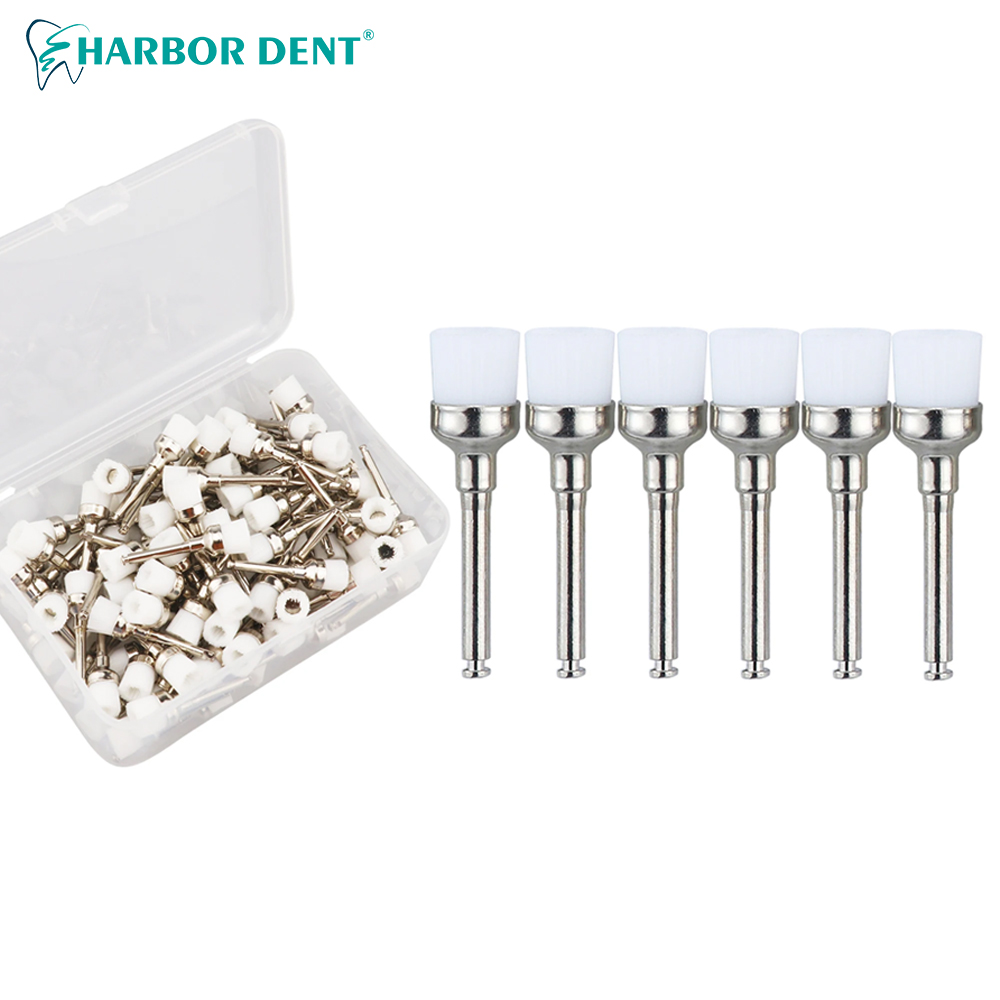 100pcs/50pcs Dental Nylon Polishing Brushes Bowl Shape Dental Prophy Brush Prophylaxis Brushes For Contra-Angle Handpiece