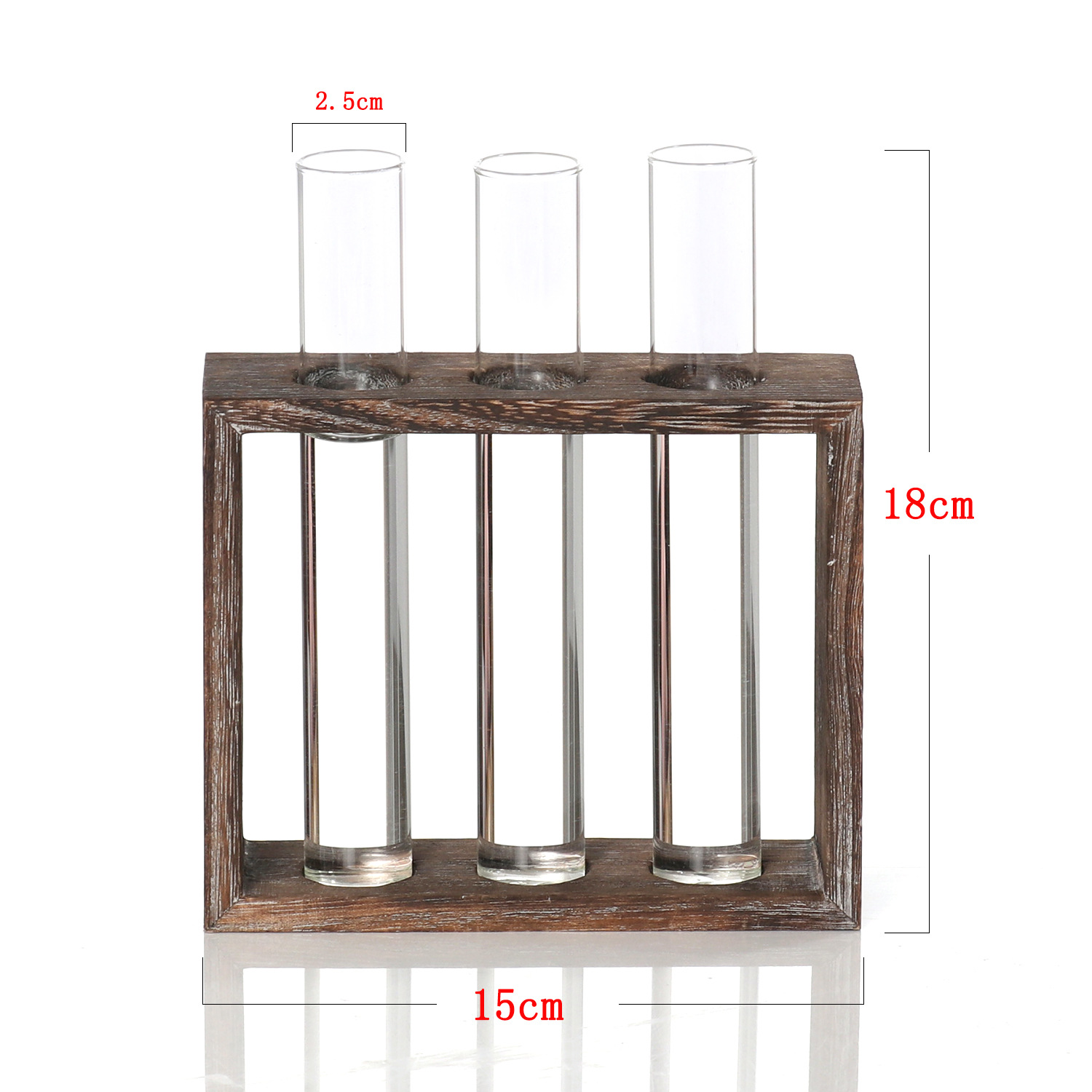 Glas og træ vase planter terrarium bord desktop hydroponics plante bonsai urtepotte hængende potter med træbakke boligindretning
