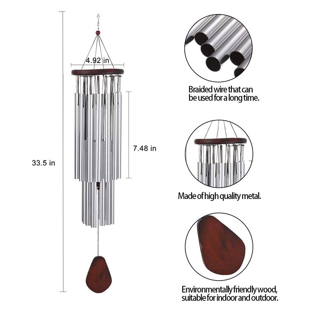 Multi-pipe Wind Chimes Wind Chimes Metal Universal Multi-tube Interesting Crafts
