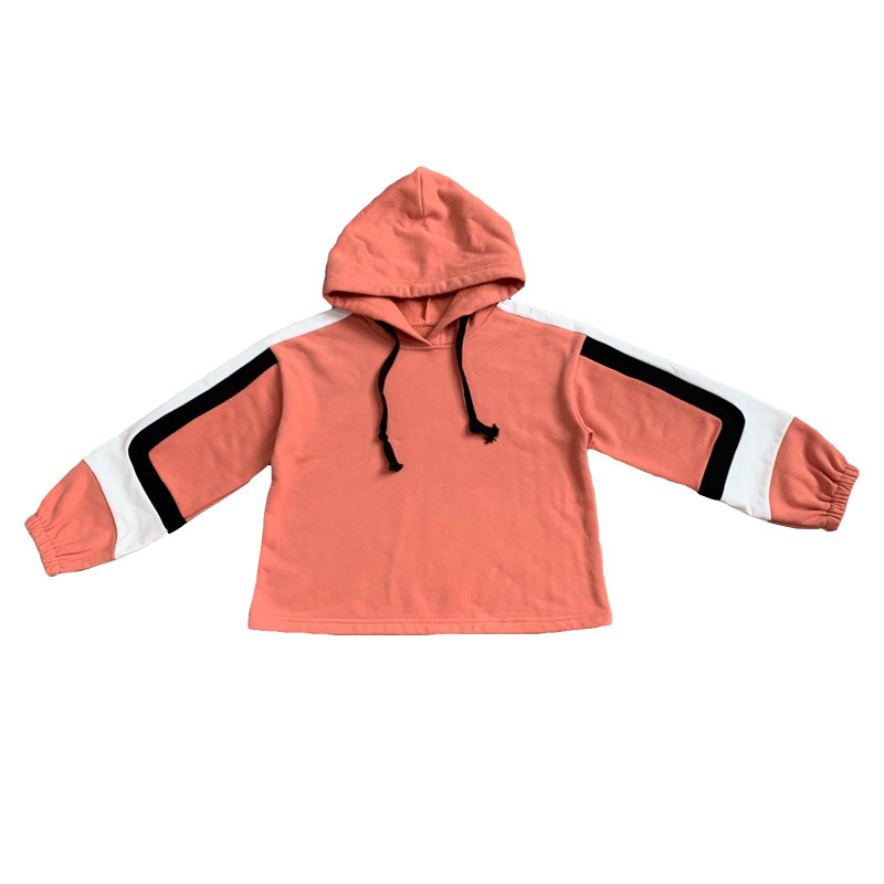 Herfst Kinderkleding Meisjes Hooded Sweatshirt Tiener Meisjes Katoen Patchwork Sweater Mode Toevallige Sweater, #9117