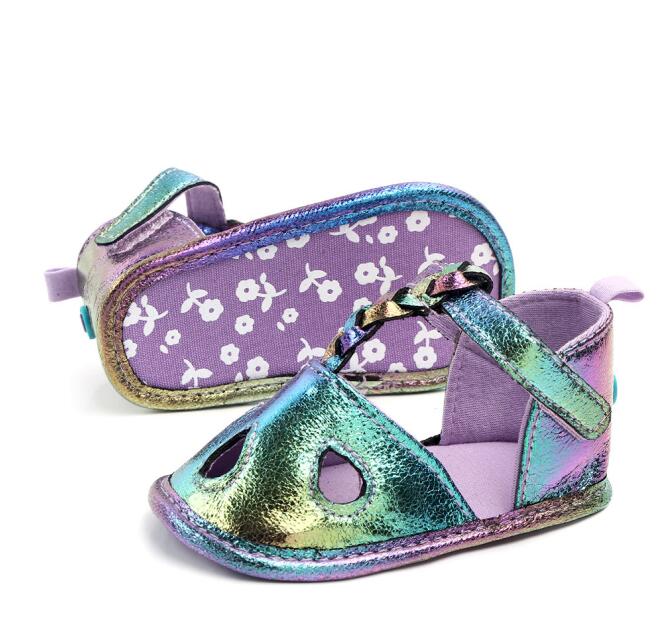 Gradiënt Sandaal Mooie Baby Baby Meisje Zachte Zool Peuter Schoen antislip Sandalen Mocassin Mermaid Kleur Schoenen Voor Verjaardag party: 2 / 2