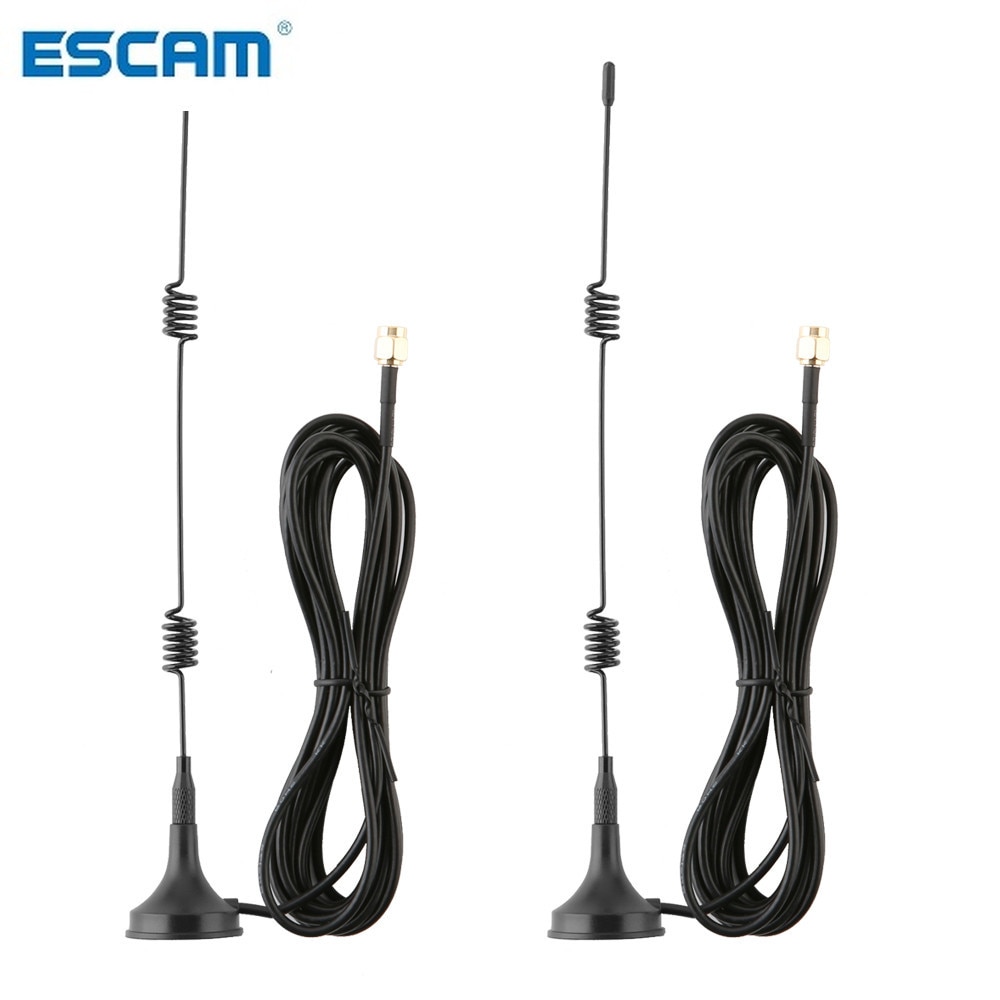 ESCAM 3M 9.8ft 7dBi WIFI Antenne Verlengkabel Met Magnetische Voet Verminderen de afstand tussen Camera En NVR Verbeterde signaal