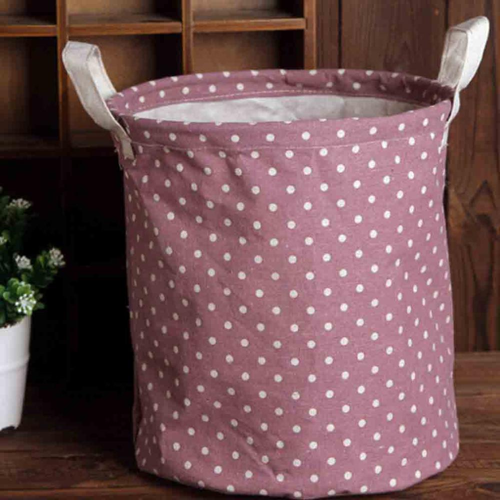 Cesto para ropa sucia, bolsa de lino, cesto para la ropa para lavar cuna para el hogar, bolsas de uso para el hogar, almacenamiento de juguetes plegable 23x26cm: Purple