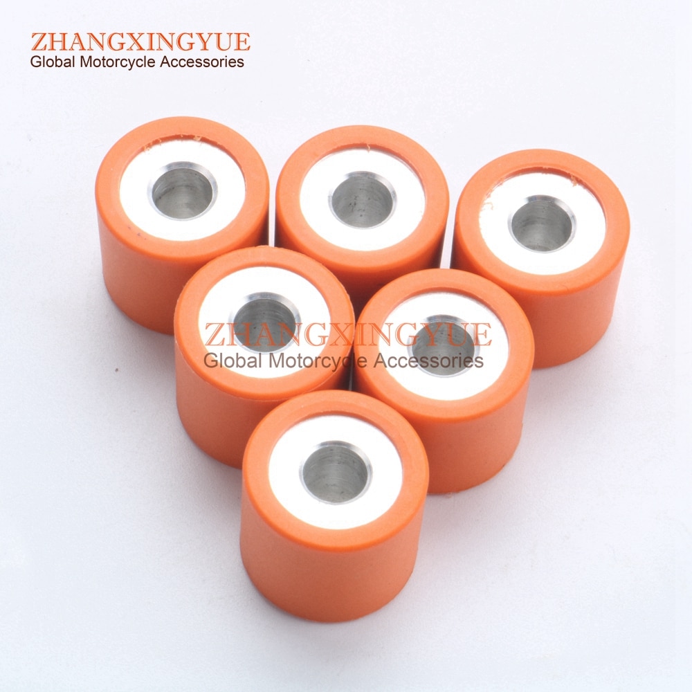 6PC Variator Rollers Roller Weights 19 x 17mm 5g 7g 9g for PIAGGIO 125 Hexagon Liberty Skipper Vespa Lx125 150 Liberty X8 X9