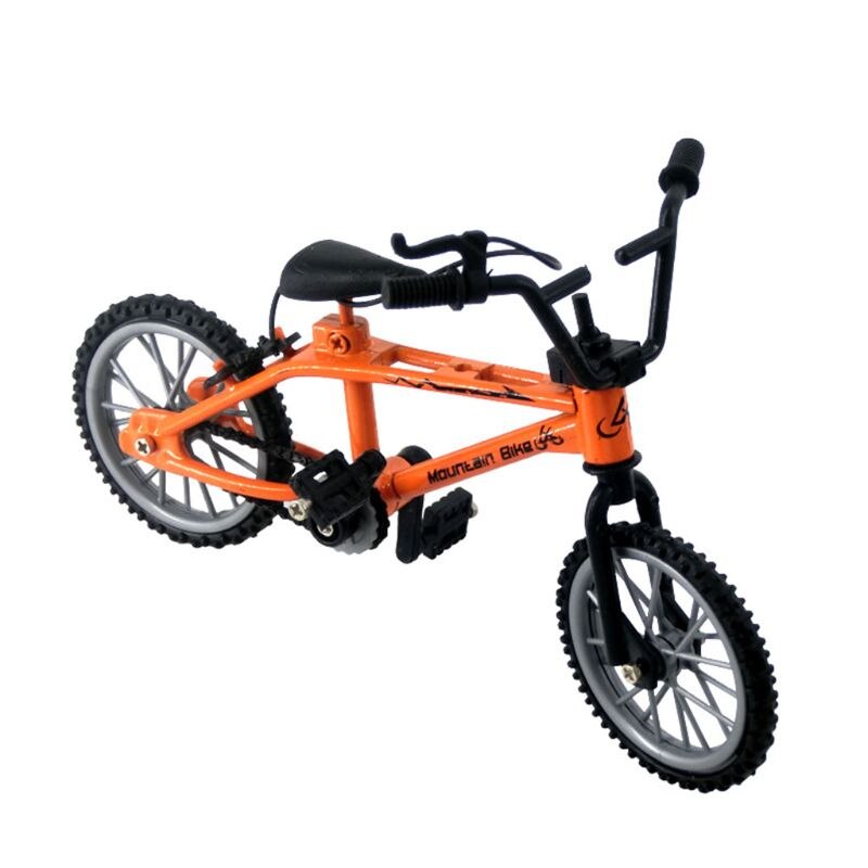 Mini finger cykel legetøj legering miniature mtb cykel model diy simulation mountain cykling børn uddannelsesmæssige: Orange