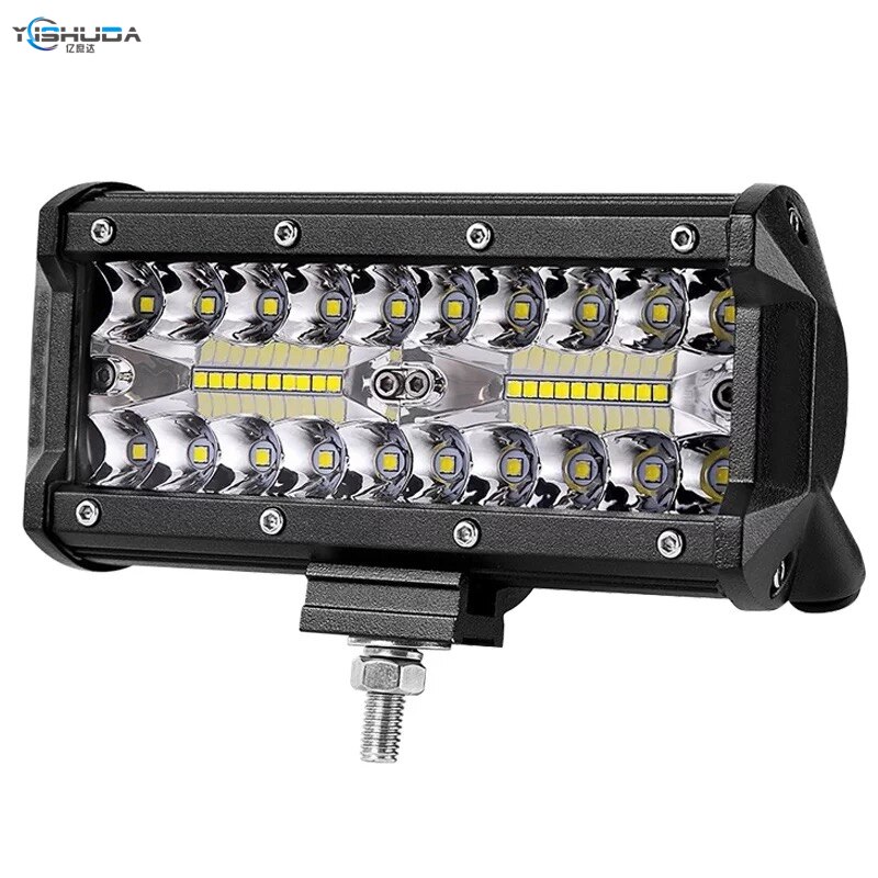1PCS LED light 60W 120W LED Work Light Bar Square Spotlight 12V -30V Offroad LED Light Bar For Truck Offroad 4X4 4WD Car SUV ATV