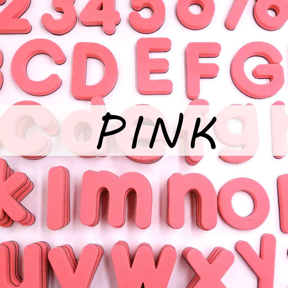 Magnetische Alfabet Nummers Decoratieve Ins Roze Foam Koelkast Stickers Kinderkamer Muur Decor Diy Engels Brief