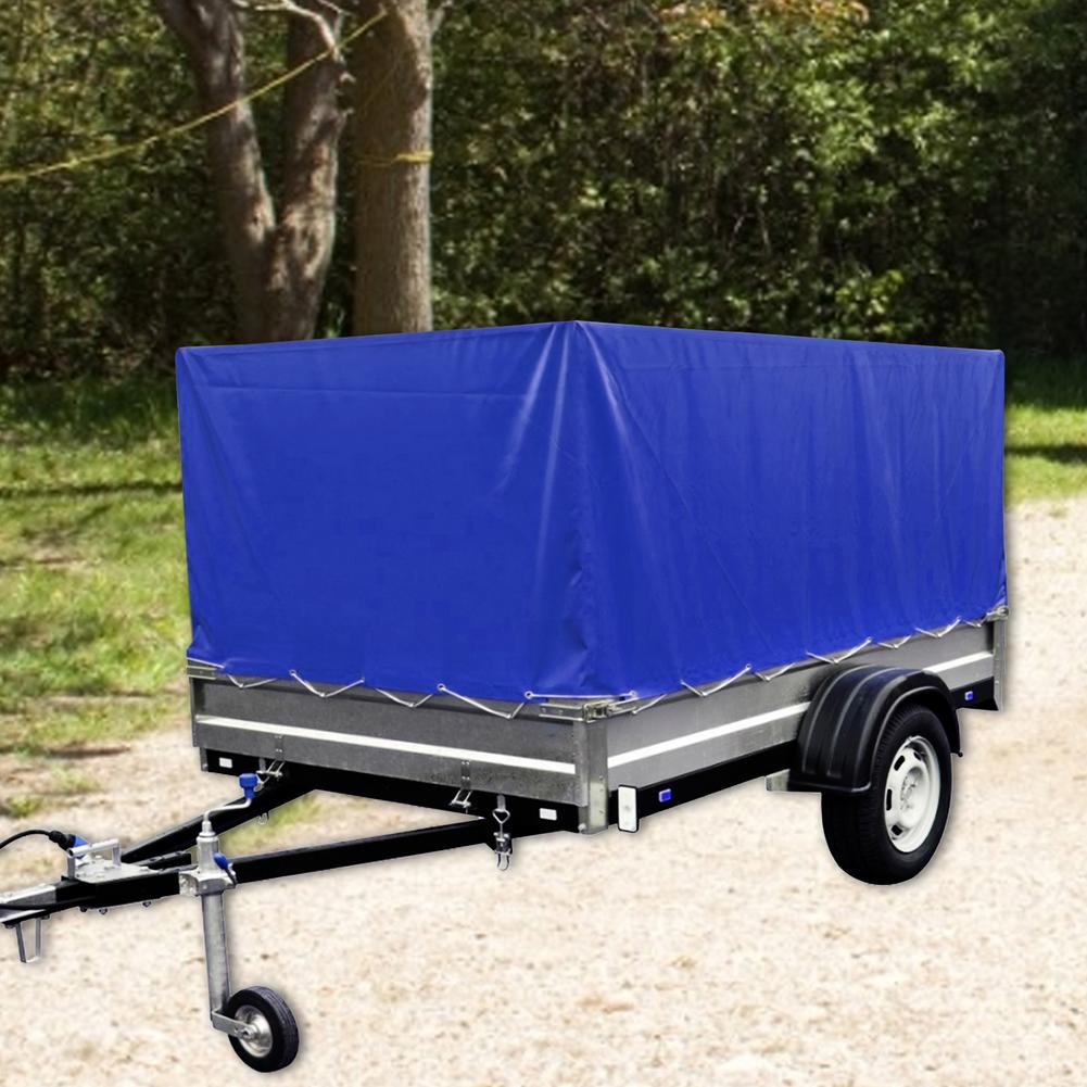 Zware Tarp Dekzeil Met Versterkte Oogjes Voor Trailer Blauw Waterdicht Vel Oxford Doek Voor Trailer Stofkap
