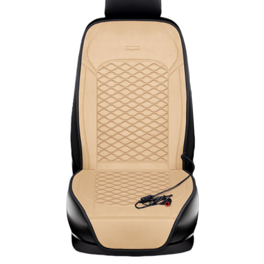 Coprisedile per auto Coprisedile riscaldato Scaldino per auto Scaldasalviette riscaldato a riscaldamento rapido Coprisedile per auto per camion SUV: Beige