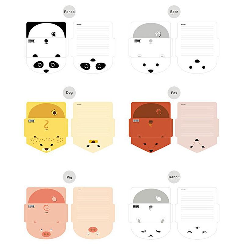 1 pcs Naam Cartoon panda varken vossen tijger Bruiloft/Mode Verjaardag Xmas Festival Creatieve Zegen Wenskaart