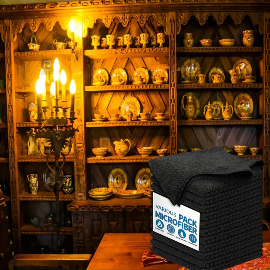 Premium 3/5/10/20-Pack Cleaning Cloths - Soft Microfiber Towels for Kitchen, Car, & Desktop Cleaning - Stain Resistant