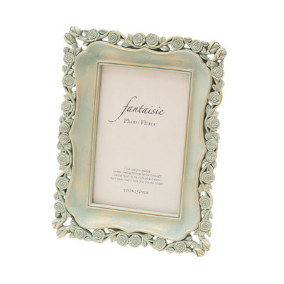 Resin European Court Series Retro Old Style Photo Frame Picture Frame: 6inch lightgreen
