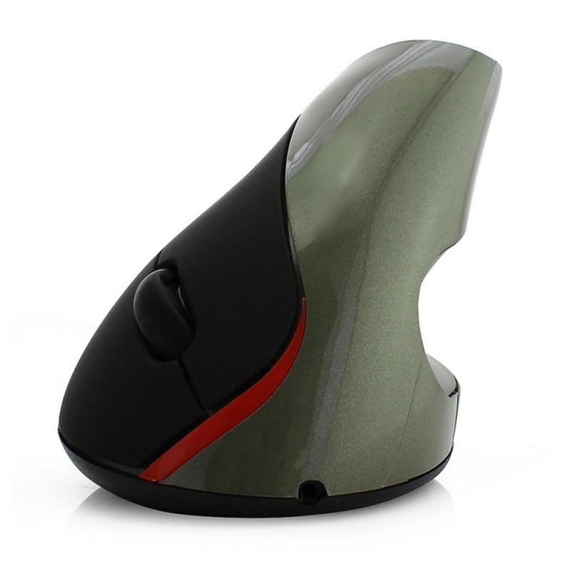Universal 2.4G 4 Colors Available Shark Shape Wired Mouse Ergonomic Vertical Mouse Upright Optical Mice for PC Laptop: gray