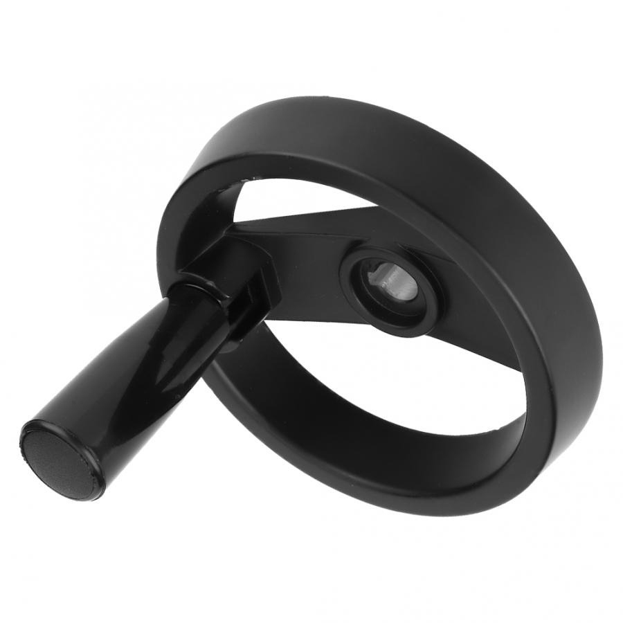 Black Aluminum Alloy Hand Wheel Folding Revolving Handle Handwheel 12*125 for Lathe Machine Tool