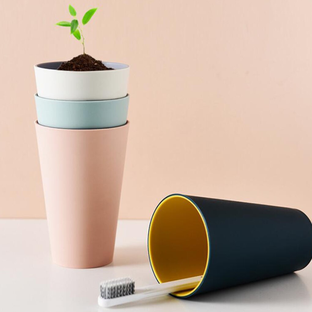 Toothbrush Cup Simple Nordic Travel Portable Wash Cup Bathroom Plastic Toothbrush Tumbler Good Morning Toothbrush Storage Box