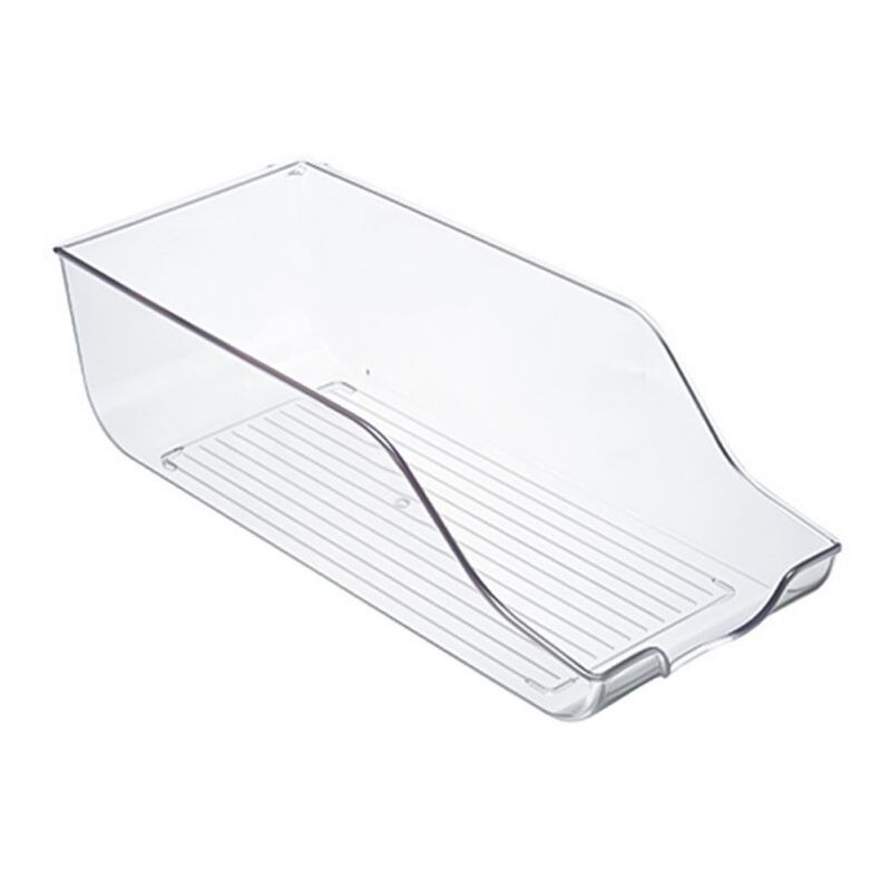 Stackable Plastic Food Storage B ins Refrigerator Organizer With Handles Pantry Fridge Kitchen Cabinets Clear Can Organizer: F