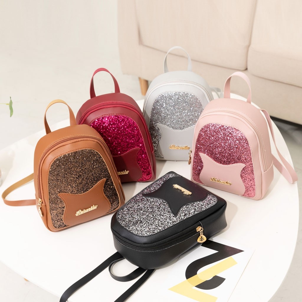 Mochila pequeña para niña, bolso de hombro de lentejuelas brillantes a la , Mini mochila multifunción para mujer, para adolescentes y Niños # YJ