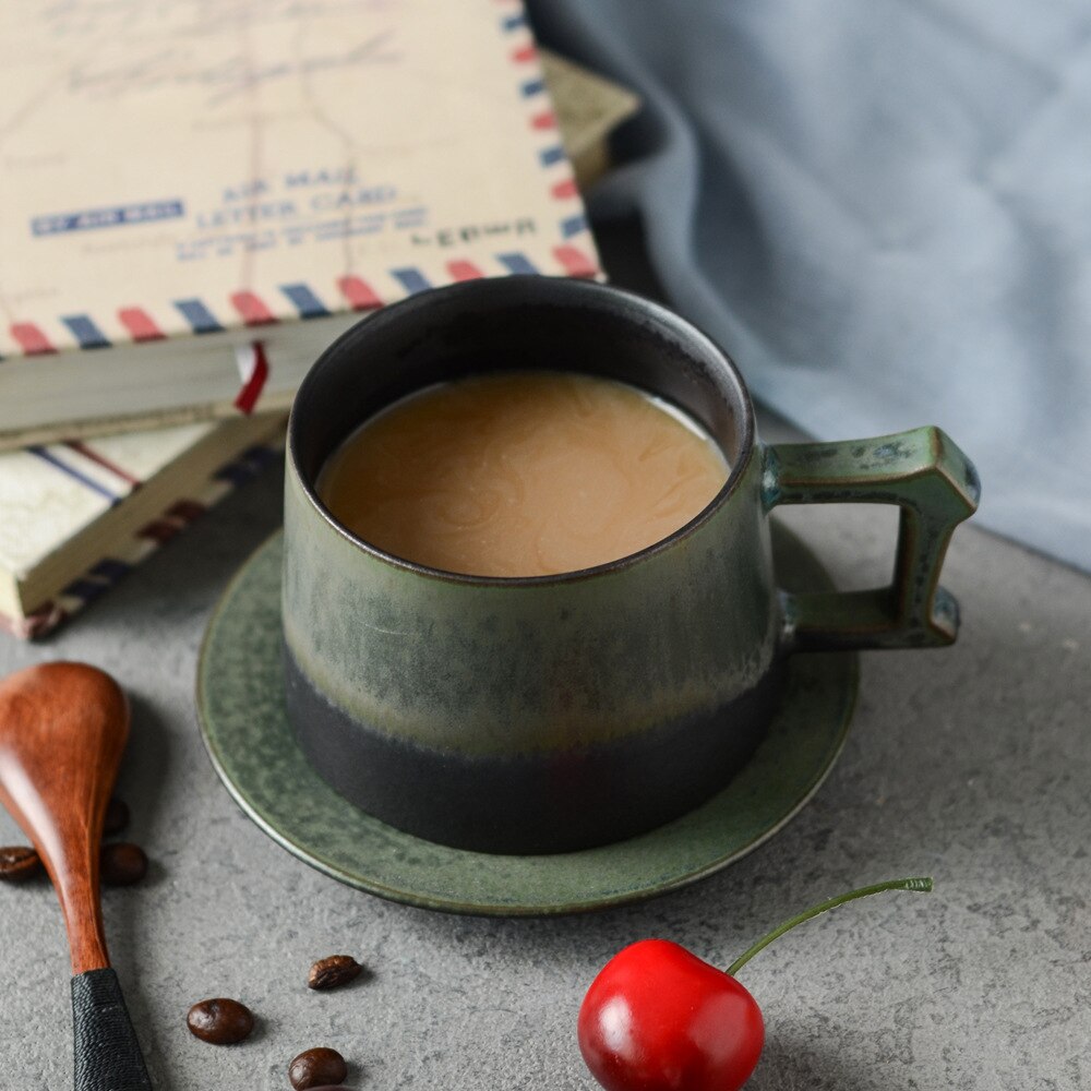 Keramisk kaffekop sæt engelsk eftermiddagste kop sæt kaffekop par kop og underkop kaffesæt til elskere