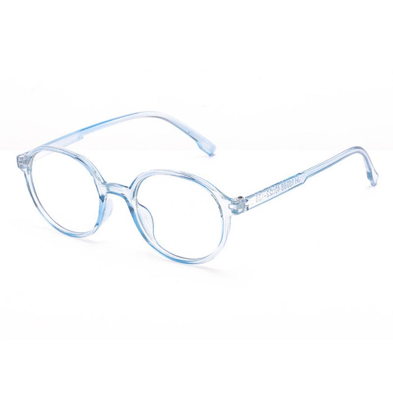 Anti Blue-Ray espejo PC marco gafas planas redondas gafas para estudiantes Oficina uso TT @ 88: Blue