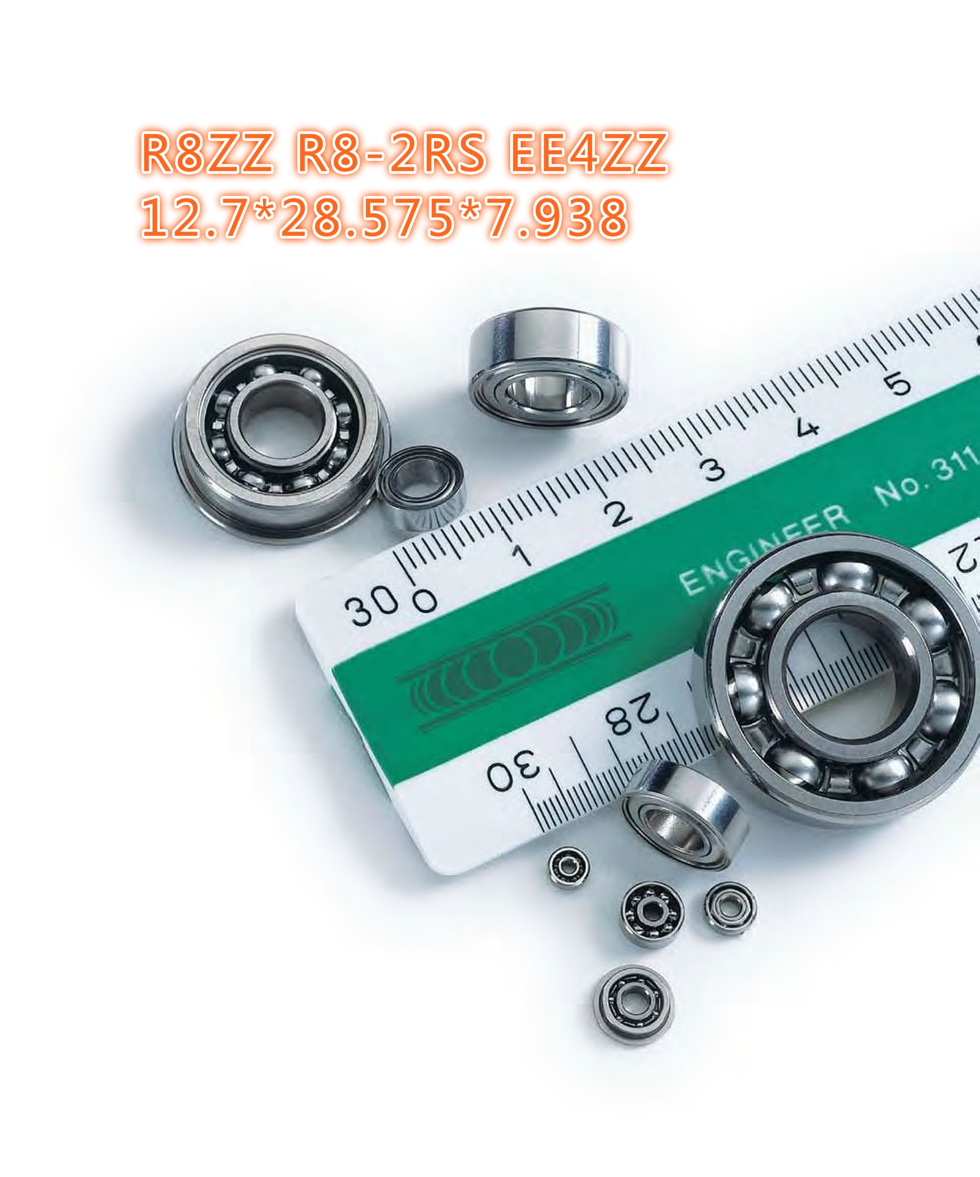 5 pc pouces roulement R8ZZ R8-2RS EE4ZZ taille 12.7*28.575*7.938 roulements pour tranmition jmc