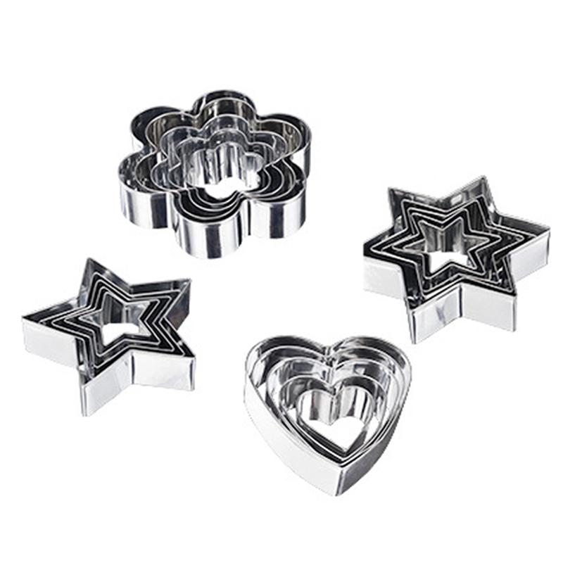 20 Stuks Handgemaakte Rvs Diy Bakvorm Biscuit Cutter Cake Decoratie Tool Voor Cake Cookie Koekjes Maken