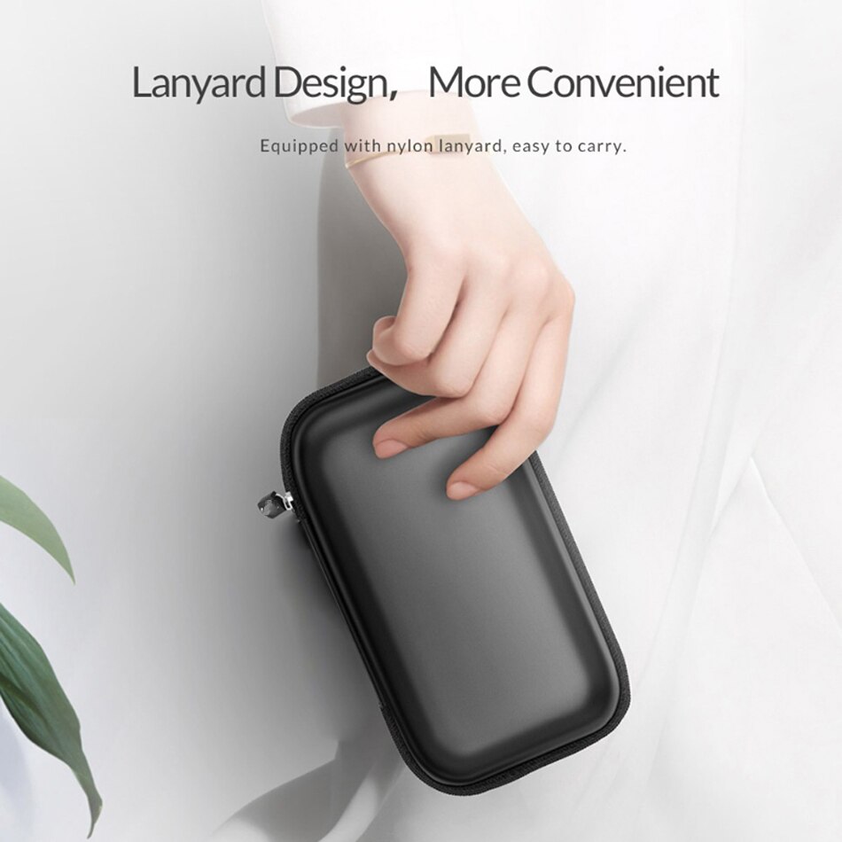 Oppselve Externe Lagerung Schwerer fallen HDD SSD Tasche Für Festplatte Energie Bank USB Kabel Ladegerät Airpod Kopfhörer Kopfhörer fallen schwarz