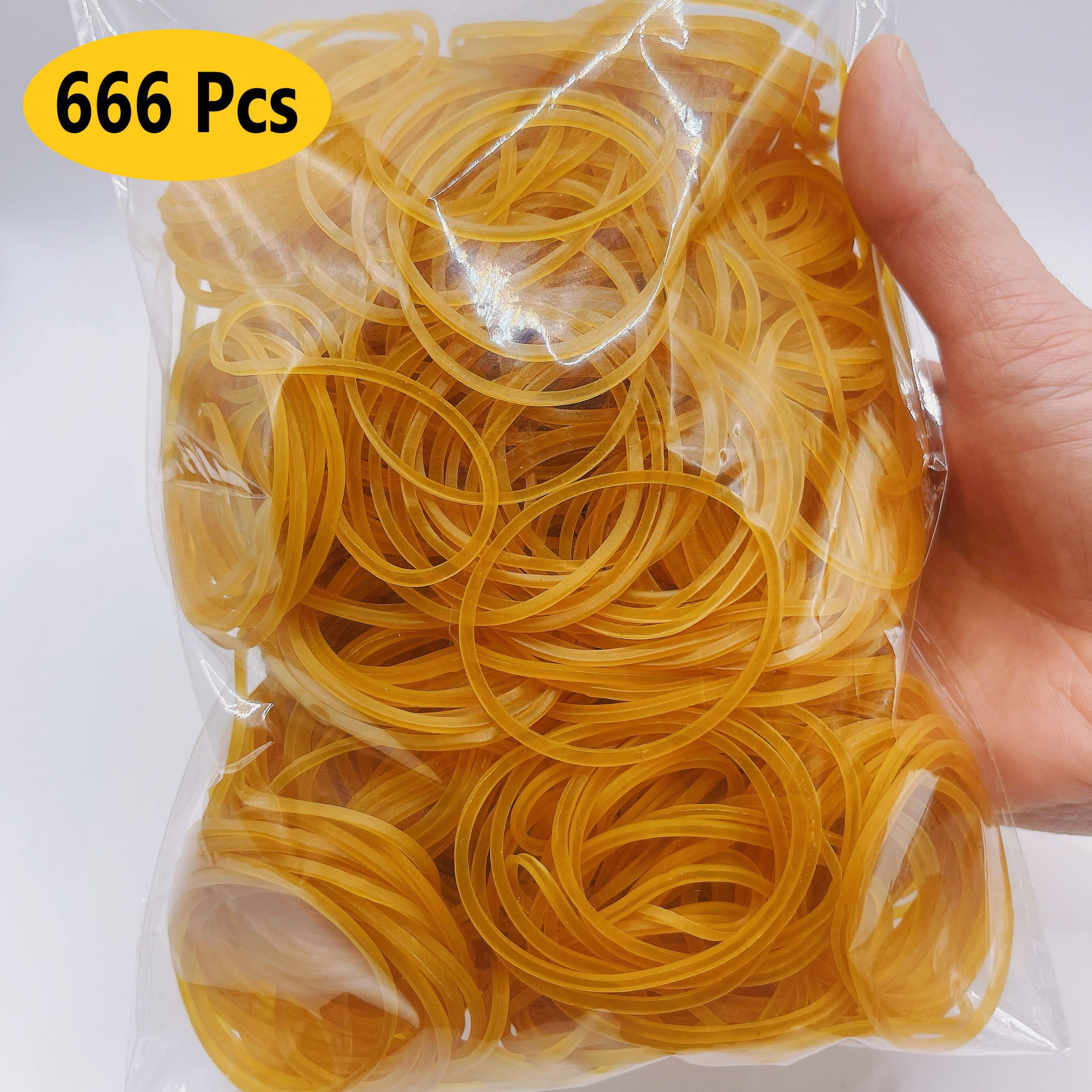 Elastico giallo ad alta elasticità - set da 100/300/666 pezzi, con diametro di 38 millimetri, gomma naturale resistente, adatto: Viola