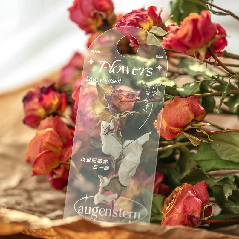 Marcapáginas romántico de PVC, marcador de Página de Libro Retro, rosa, Margarita, flor, mate, suministros de papelería, 5 piezas