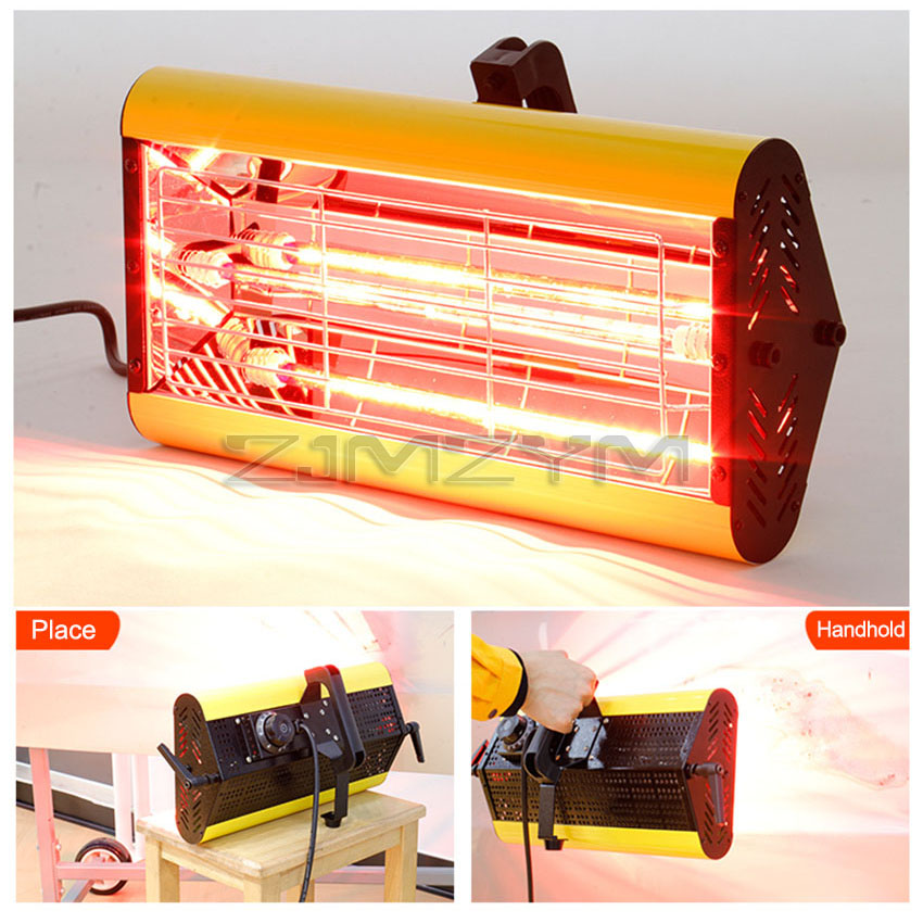 Handheld 1200W 2500W Infrared Paint Curing Lamp Paint Dryer Heating Lamp Heater Shortwave Infrared baking Lamps