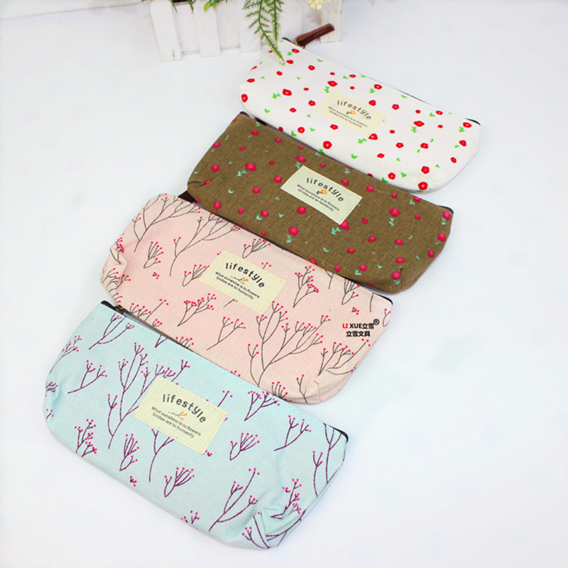 Cute Flower School Case Korea School Pencil Case Unusual Pencil cases For Girls Boys School Supplies