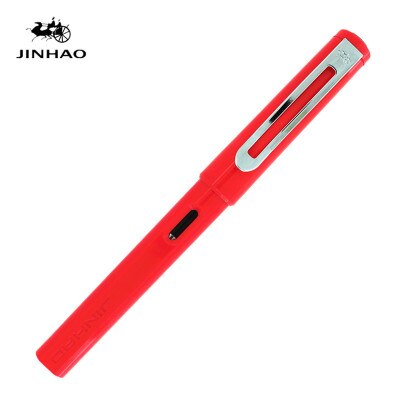 JINHAO 599 fountain Pen School Office supplies man women luxury brand writing pens business pen with 5pcs ink sac: pink