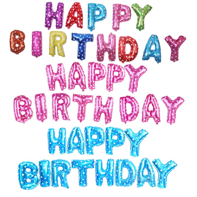 13pcs Happy Birthday Decoration Balloons Rose Gold Letter Foil Ballons Birthday Party Decorations Globos Balony Anniversary