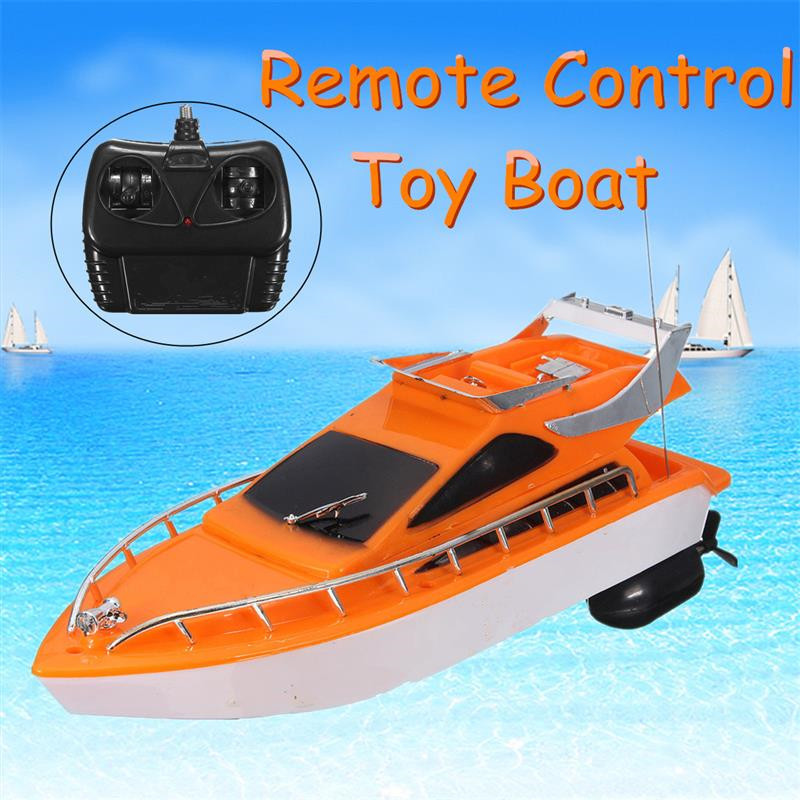 JIMITU Mini RC barcos naranja plástico eléctrico de Control remoto lancha para niños de Control remoto barco Juguetes