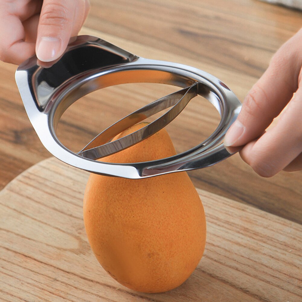 Stainless Steel Mango Splitter Slicer Cutter Pitter Mango Core Pit Remover Watermelon Peeler Fruit Vegetable Kitchen Tool