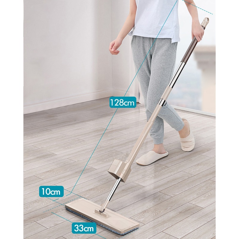Free Hand Washing Magic Mop Self-Wringing Flat Mop Lazy Home Cleaner Automatic Spin 360 Rotating Wooden Floor Household Cleaning