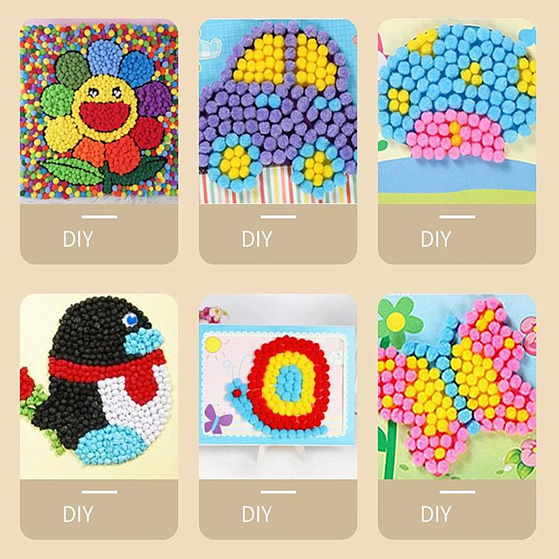 500 stück Mini pluizige zachte pompons pompons bal handgemaakte kinderspielzeug hochzeit weihnachtsdekoration diy naaien craftsupplies