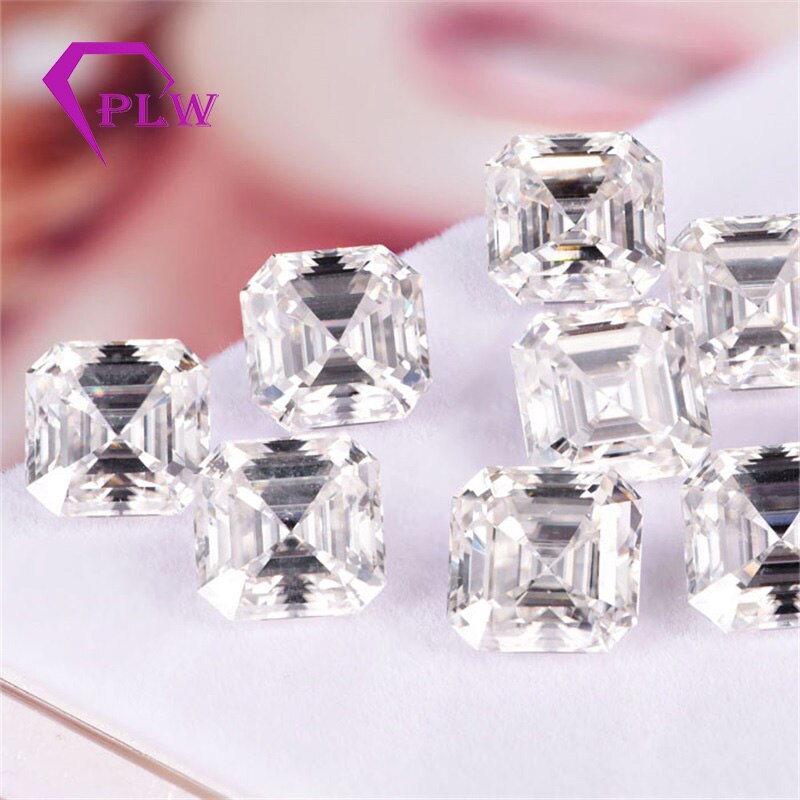 Joyería de Provenza 0,35 quilates 4*4mm D color asscher corte positivo gema piedra suelta moissanita para pulsera anillo cadena pendiente