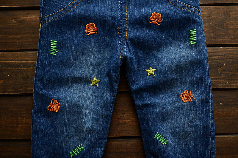 frühling und herbst cartoon hut bart strap hosen säugling kind casual denim strumpf overalls