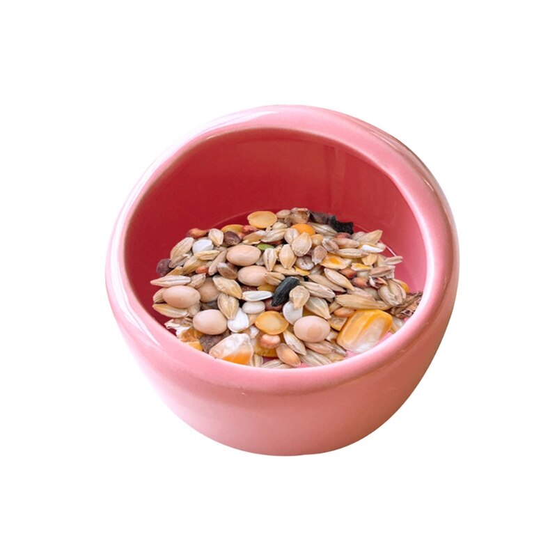 Cuenco de comida para hámster, cuencos de cerámica para alimentación de animales pequeños, plato de agua para roedores, novedad de