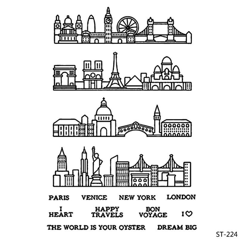 Azsg schattige dieren uil gebouw siliconen transparante stempels/zegels voor scrapbooking diy clipart/album decoratie stempels knutselen: Stempel st -224