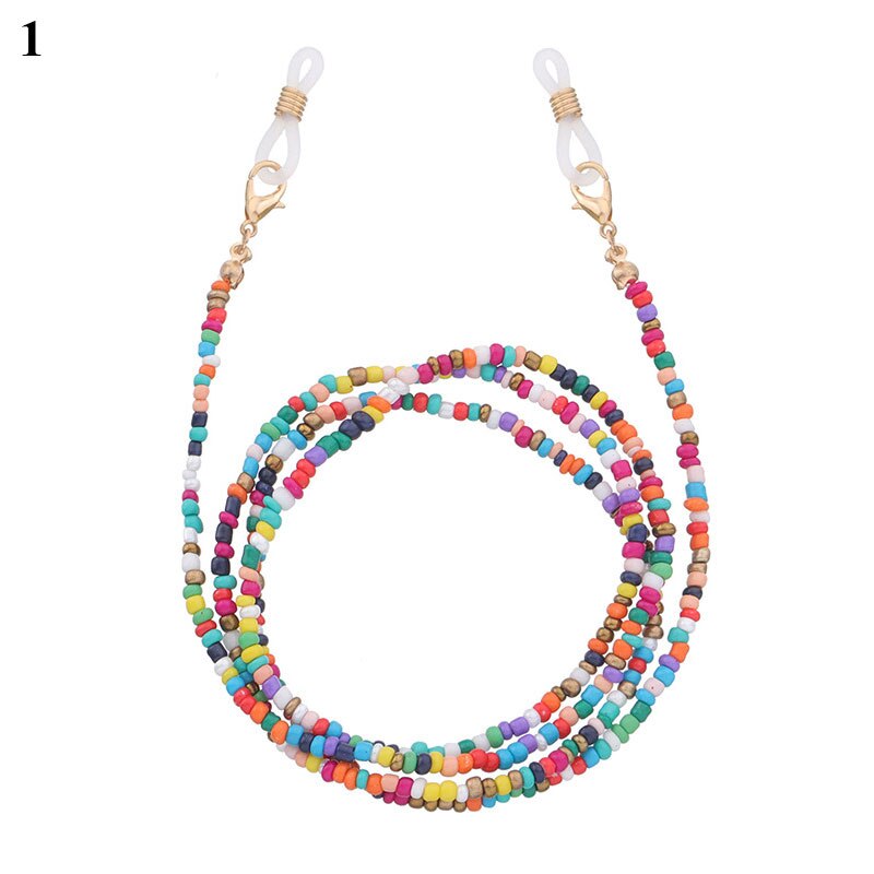 Neue Boho Maske Gurt Perlen Gläser Ketten Frauen Gesicht Maske Schlüsselband Anti Rutsch frauen Nacken Kette Für Brillen Kordon de anteojos: b1