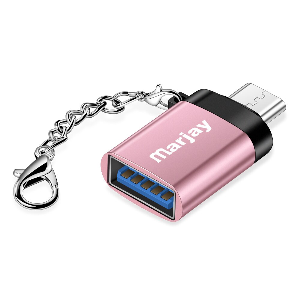 Marjay Otg Micro Usb-kabel Adapter Voor Xiaomi Redmi 6a Usb 3.0 Otg Voor Samsung A7 Note3 Micro Usb Adapter voor Huawei P10: Rose gold