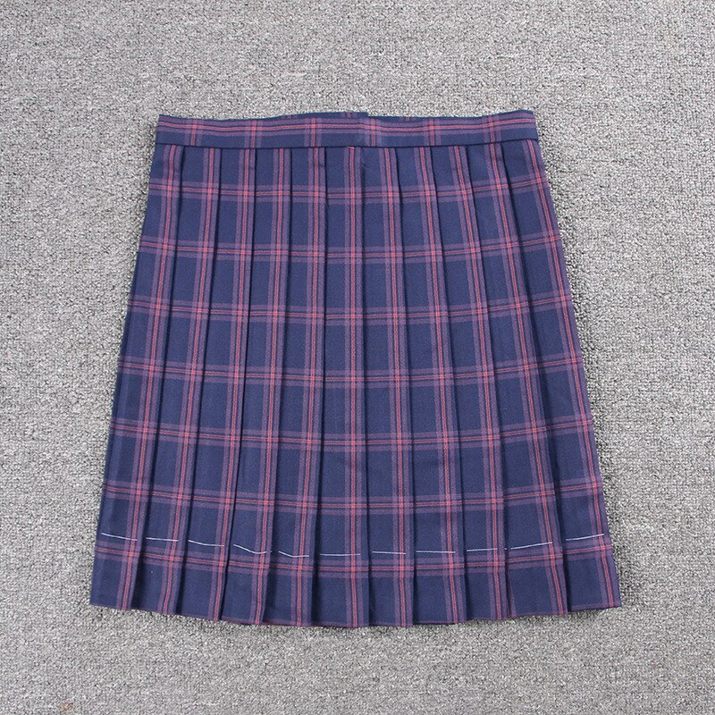 Female Universal Sailor School Uniform Skirts School Girls Plaid Skirt Cotton Universal Pleated Skirts