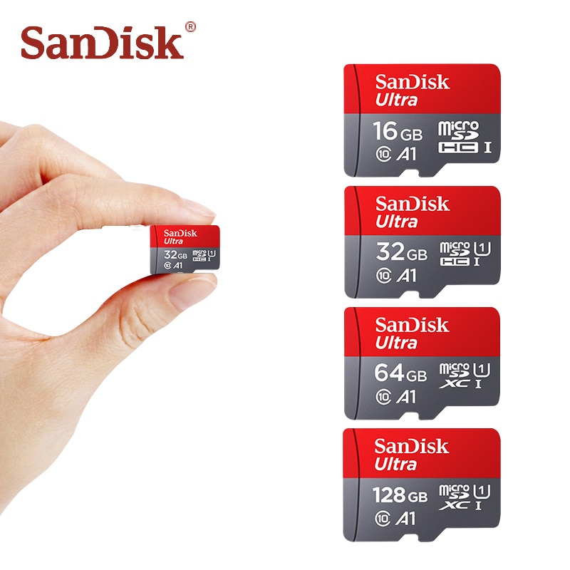 SanDisk-tarjeta Micro SD de 128GB, 64GB, 32GB, 16GB, 98 mb/s, tarjeta de memoria flash usb Class10, producto Original