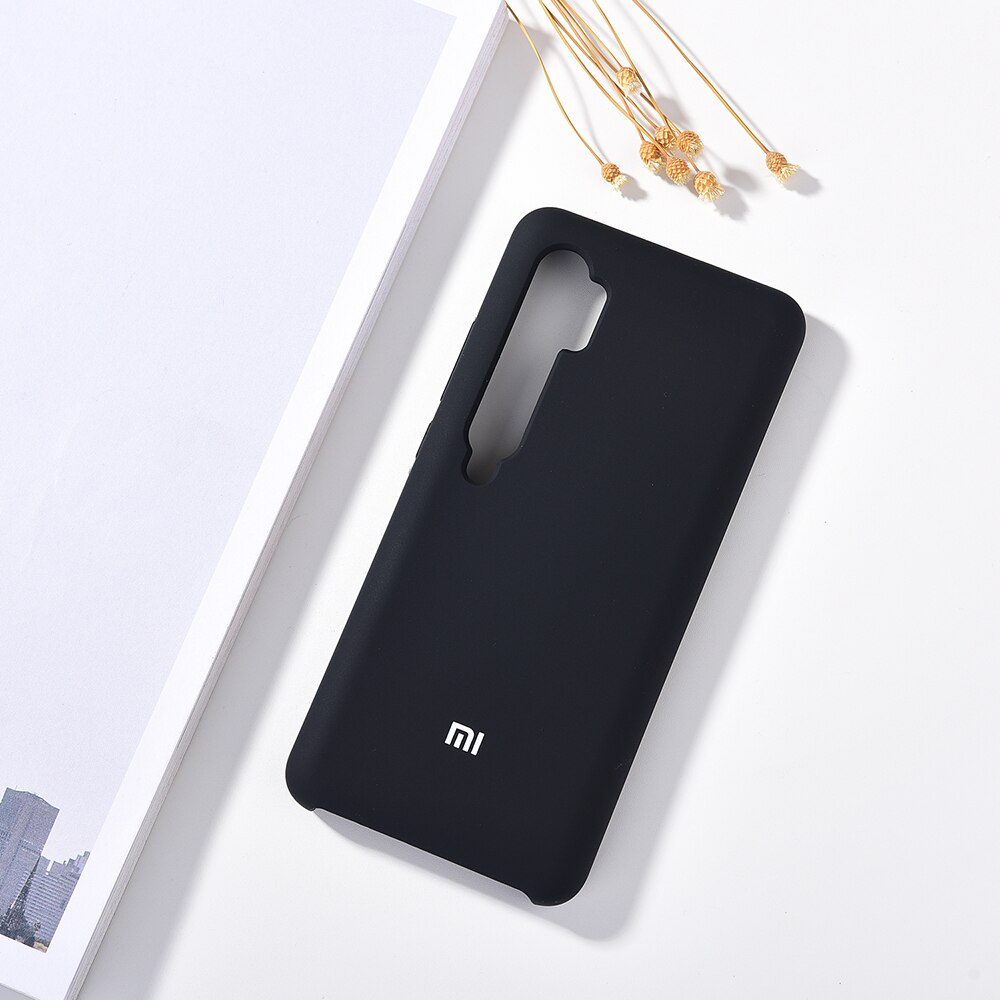 Ufficiale Xiaomi Mi Nota 10/CC9 pro cassa del telefono di alta qualità di silicone liquido di trasporto completa proteggere della copertura posteriore per Mi cc9pro Nota10 pro: For Mi note 10 / nero