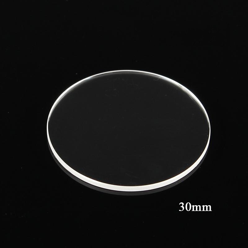 Anti Scratch Glad Platte Sapphire Horloge Glas 1.2 Mm Dikke Ronde Transparant Kristal Horloge Reparatie Saffierglas 25-38mm